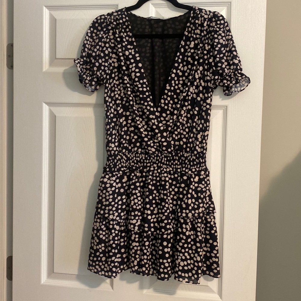 Amanda Richard navy and white mini dress, size small